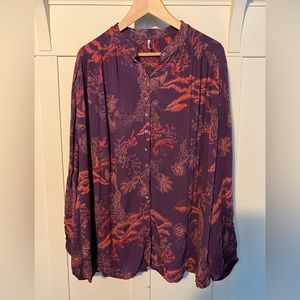 Free People puff sleeve blouse, size M